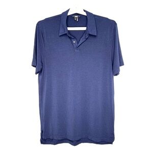 Paige Polo Shirt Mens Size M Navy Cotton Blend Short Sleeve Collared Golf